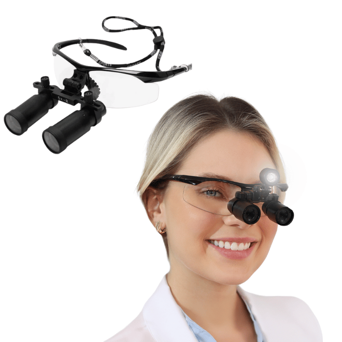 Macro Vision Lupe mit Stirnlampe und 4-fach Vergrößerungsgläsern