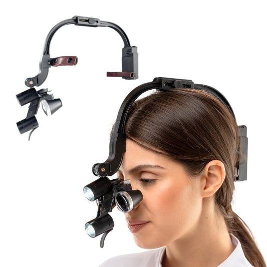 M1 Kopf-Lupe mit 3,5x Linsen und 2 wiederaufladbaren Akkus