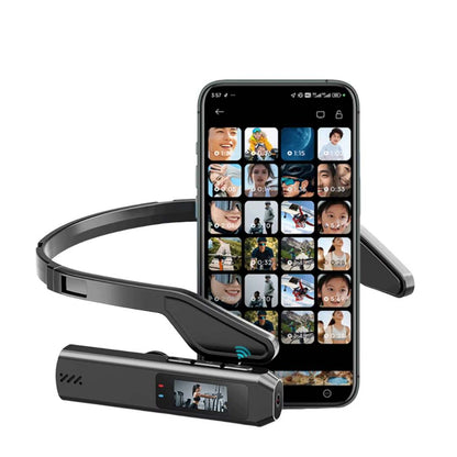 Tragbare 2,7K-Kamera mit Kopfhalterung zur Aufnahme von Arbeitsabläufen