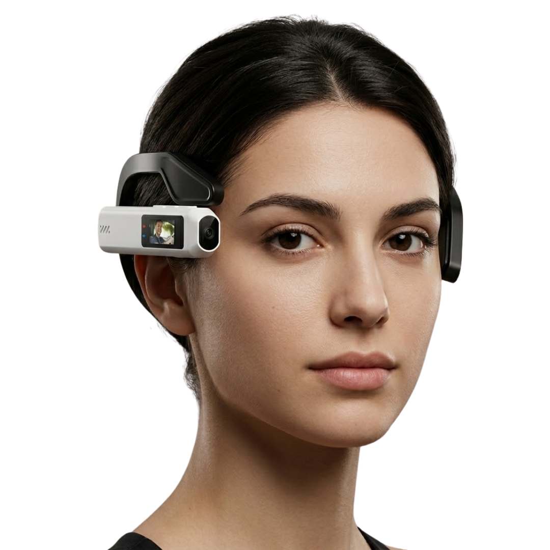 Tragbare 2,7K-Kamera mit Kopfhalterung zur Aufnahme von Arbeitsabläufen