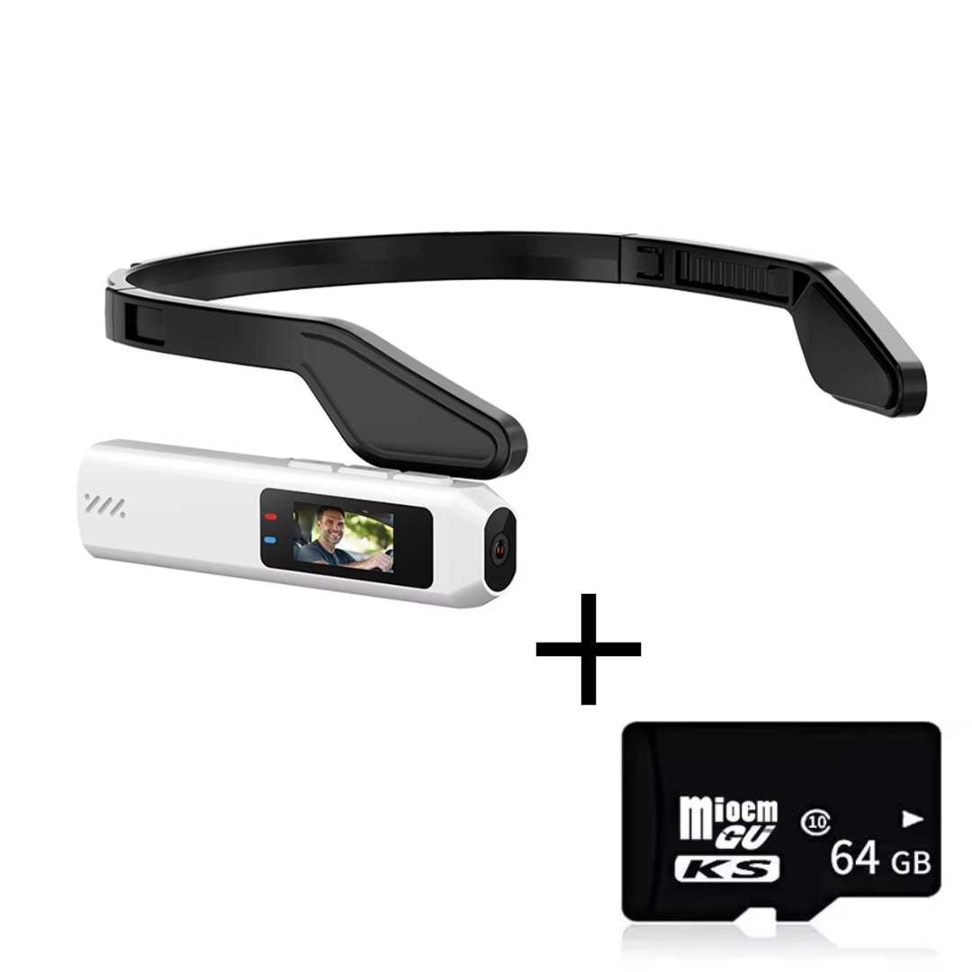 Tragbare 2,7K-Kamera mit Kopfhalterung zur Aufnahme von Arbeitsabläufen