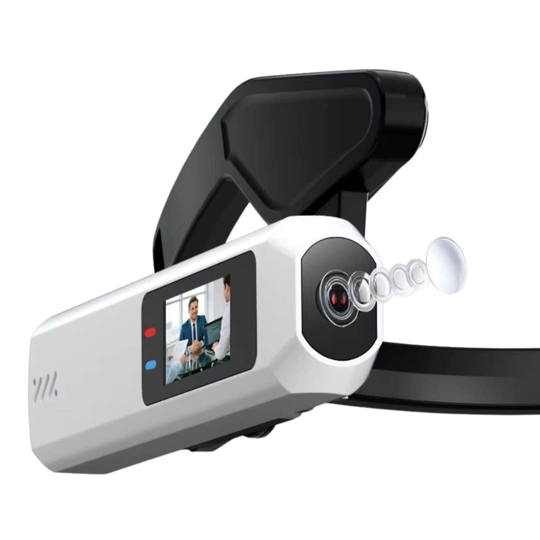 Tragbare 2,7K-Kamera mit Kopfhalterung zur Aufnahme von Arbeitsabläufen