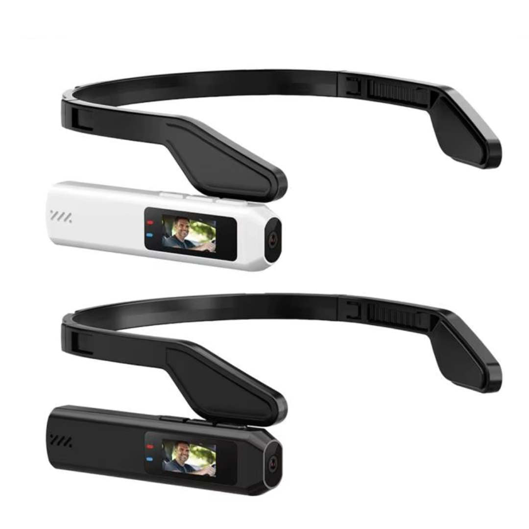 Tragbare 2,7K-Kamera mit Kopfhalterung zur Aufnahme von Arbeitsabläufen