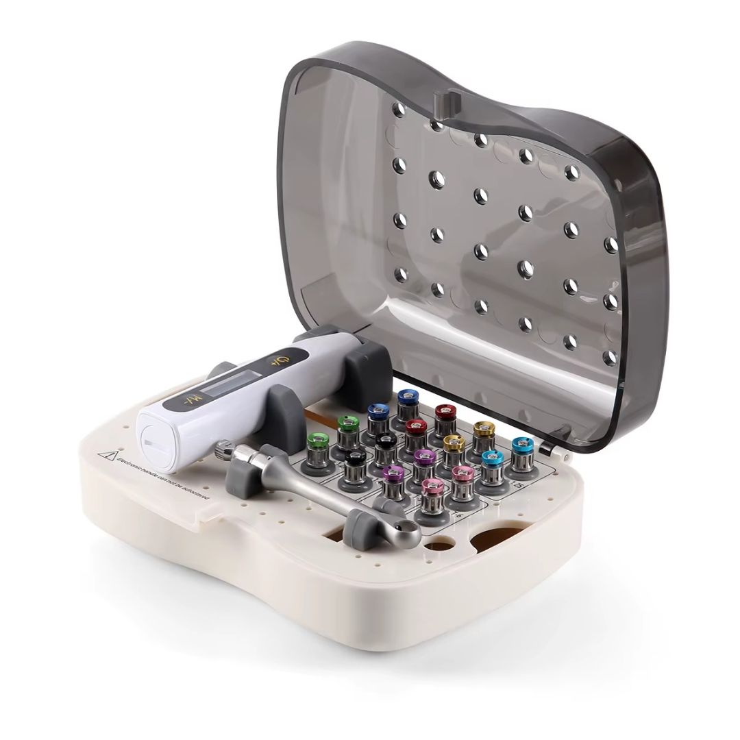 Kit de Torque Eléctrico Dental Universal (16 puntas + e — vista frontal