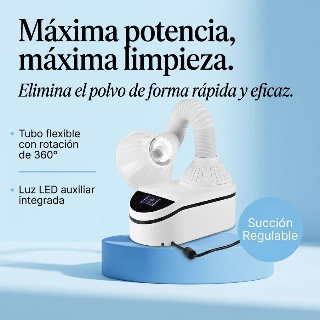 Turbo-Absauger mit 230 W, ultra starker Saugleistung von 35.000 U/min und LED-Licht