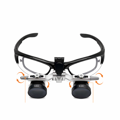 Lupe T1 mit Interpupillarabstand-Einstellung und Stirnlampe