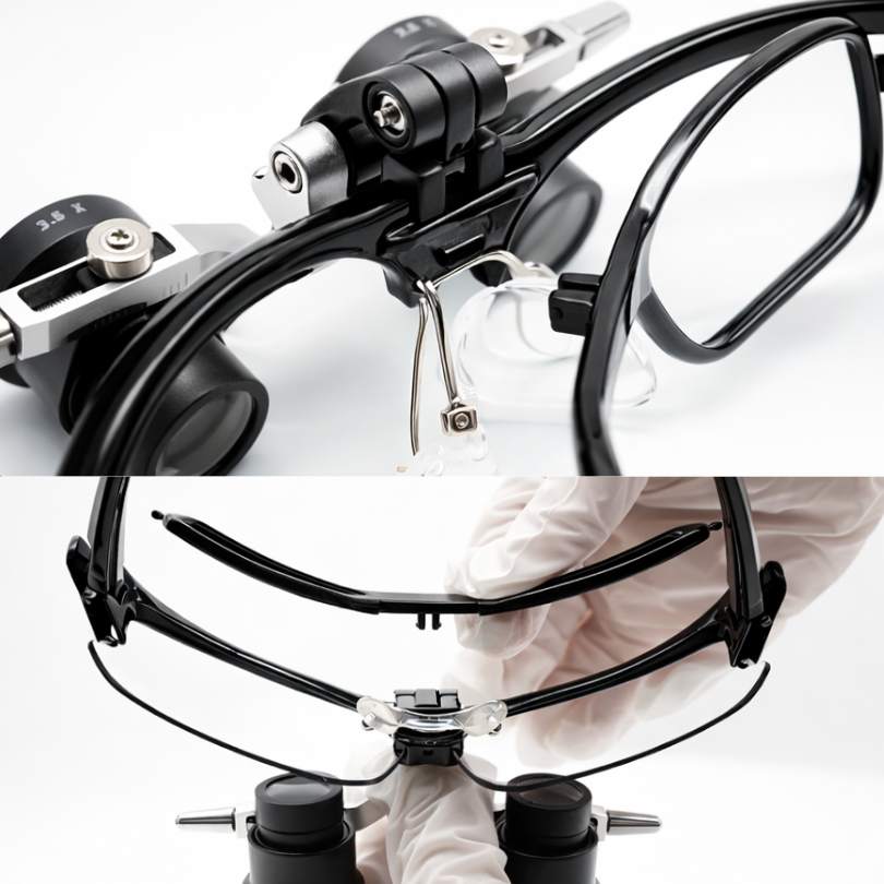 Lupe T1 mit Interpupillarabstand-Einstellung und Stirnlampe