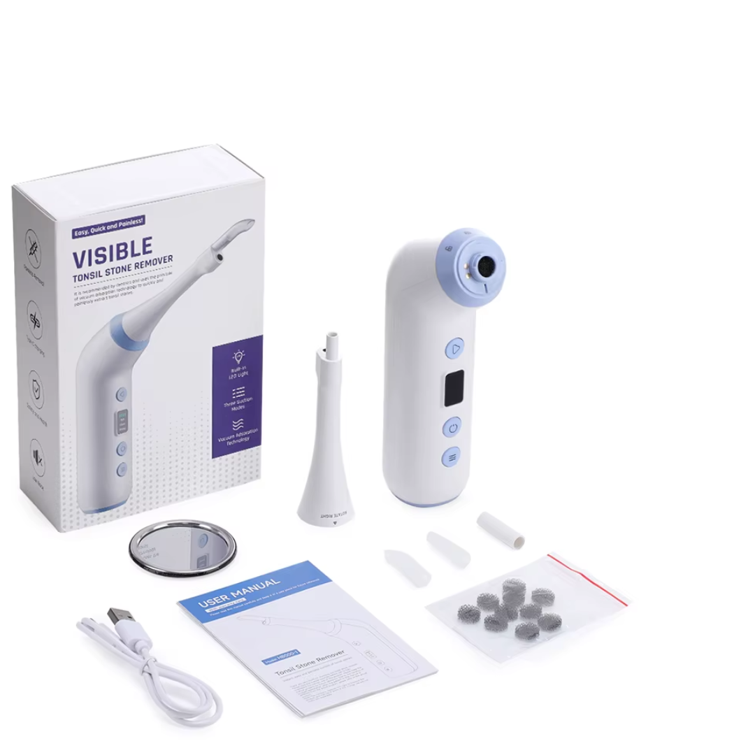 Removedor Electrónico de Cálculos Amigdalares con Cámar — vista lateral