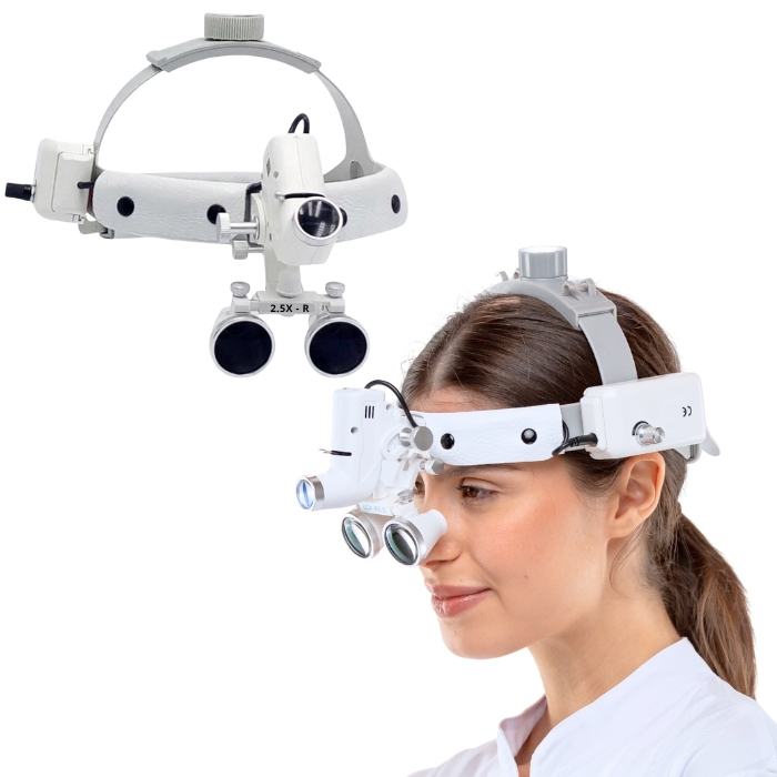 Pro Vision-Lupe mit 5-Watt-Stirnlampe und 2,5x- oder 3,5x-Linsen