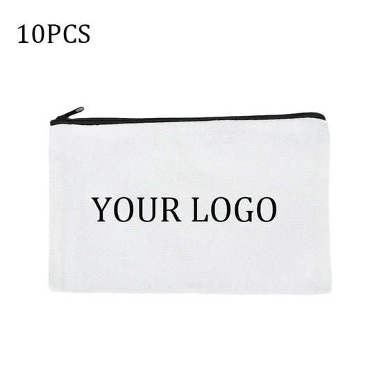 Canvas-Tasche mit Reißverschluss, mit Ihrem Logo bedruckbar - Großpack
