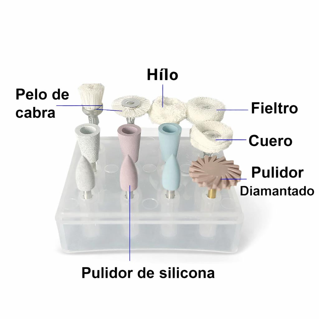 12 piezas para pulido dental – Contraángulo de baja velocidad