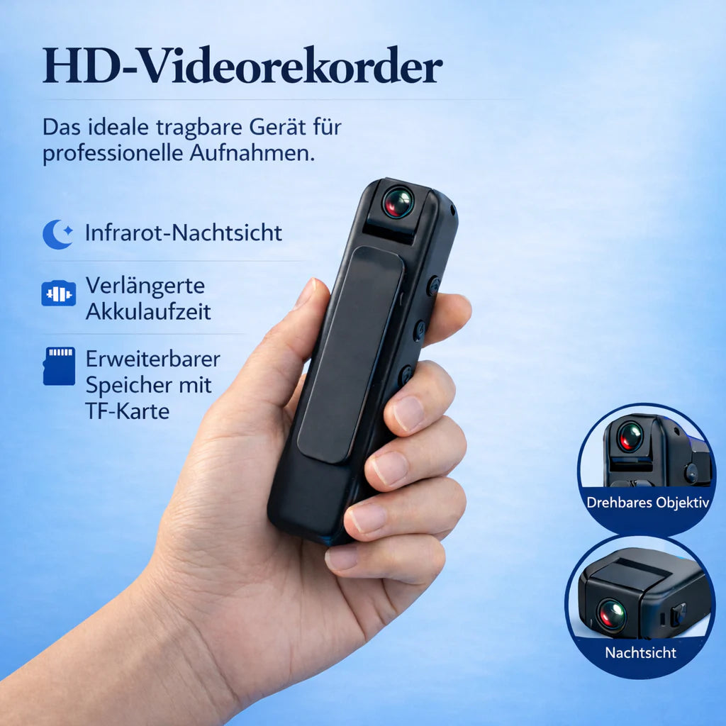 HD-Videorekorder — das ideale tragbare Gerät für professionelle Aufnahmen