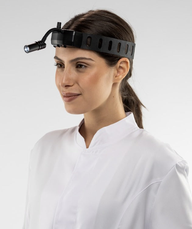 M-Black-Stirnlampe mit 5 Watt, einstellbarer Intensität und wiederaufladbar
